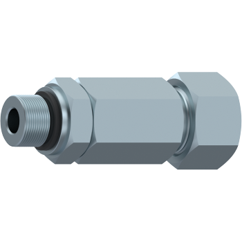 Connections _ Pipe connectors _ Pipe Fittings DIN 2353  / Flare fittings JIC 37º _ DIN 2353 Pipe fittings _ Non-return valves - Non-return valve flow towards male stud end BSP cyl (producto)