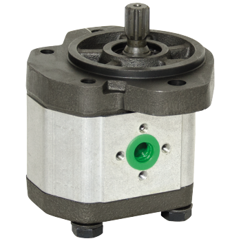 Components _ Hydraulic components - ROQUET _ Roquet Gear Motors _ Gr.II single Motors _ Flanged side ports, European standard (B type) - Gr.II Gear motor/ 09 flange/G type shaft/Side ports type B (producto)