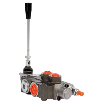 Componenti _ Componenti Idrauliche - TRALE _ Elementi di controllo _ Distributori _ Distributori azionamento manuale - Distributore 1/2 BSP,80 lt./min.,azion. a leva e ritorno a molla. Valv. Di max (producto)