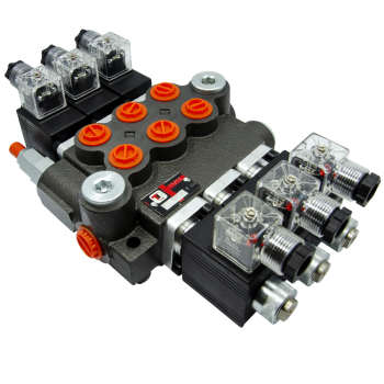 Components _ Hydraulic components -TRALE _ Control components _ Control valves _ Electrical control valve - Control valve solenoid driven 3/8 BSP, 50 l/min (producto)
