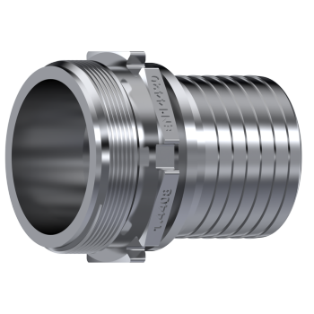 Inoxidable _ Racores industriales _ Racores EN 14420-5 _ EN 14420-5  inox _  - Macho BSP espiga dentada c/collar (producto)