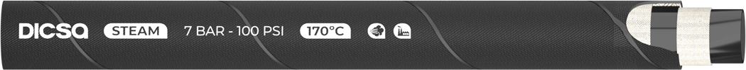 Connectique _ Flexibles industriels _ Tuyaux industriels _ Tuyaux industriels DICSA _ Tuyaux vapeur -  Vapeur  7 bar EPDM 170ºC (producto)