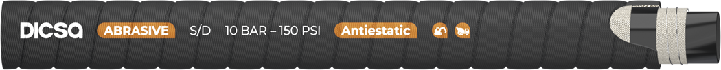 Connectique _ Flexibles industriels _ Tuyaux industriels _ Tuyaux industriels DICSA _ Tuyaux abrasifs - Aspiration 10 bar ondulé (producto)