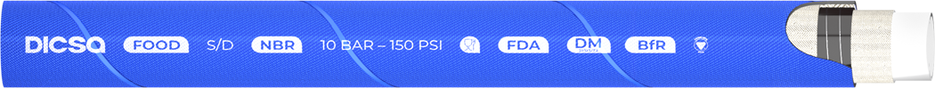 Connectique _ Flexibles industriels _ Tuyaux industriels _ Tuyaux industriels DICSA _ Tuyaux alimentaires - Aspiration 10 bar (producto)